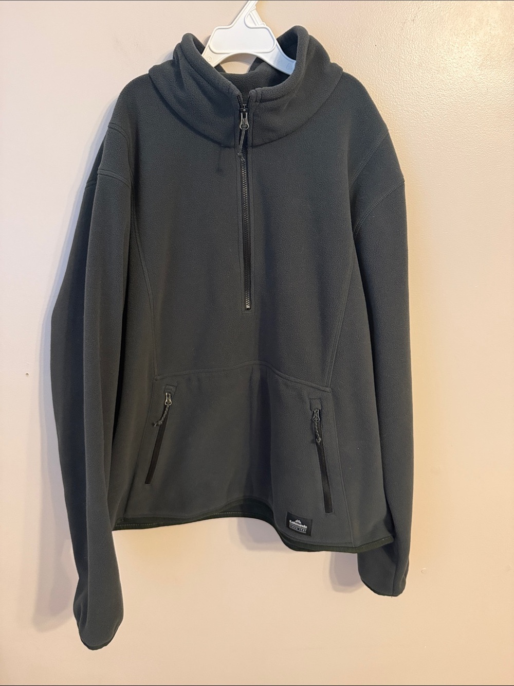 Kathmandu Fleece Quarter Zip Green Sweater Pull Women’s Medium Outdoor Hiking